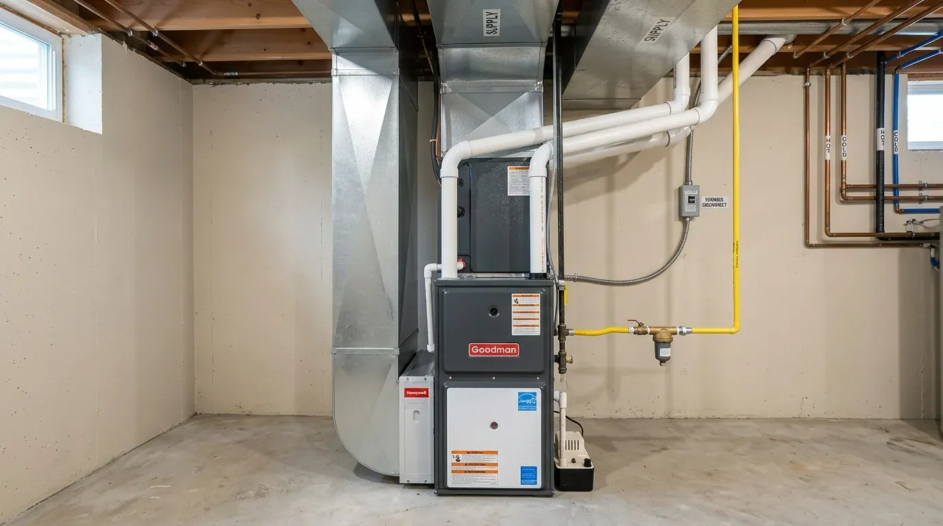 Furnace Repair diagnostics on a modern high-efficiency gas heating system with sealed combustion venting